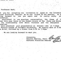 Correspondence, 1992-09-13....