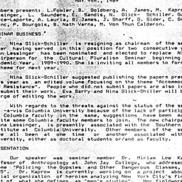 Minutes, 1989-05-09. Cultur...