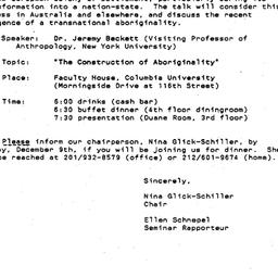 Announcements, 1988-12-13. ...