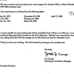 Correspondence, 2000-06-28....