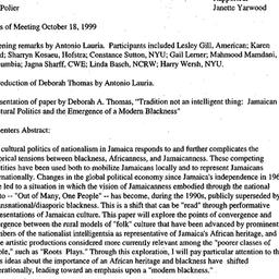 Minutes, 1999-10-18. Cultur...