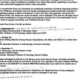 Announcements, 1995-09-10. ...