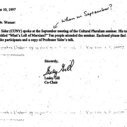 Correspondence, 1997-10-10....