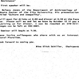 Announcements, 1987-10-13. ...