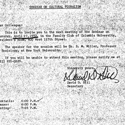 Announcements, 1972-04-27. ...