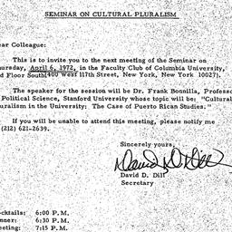 Announcements, 1972-04-06. ...