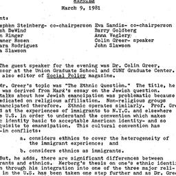 Minutes, 1980-03-09. Cultur...