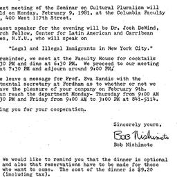 Announcements, 1980-01-29. ...