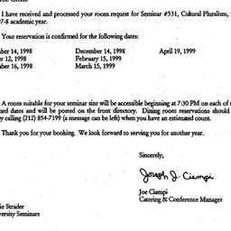 Correspondence, 1999-07-15....