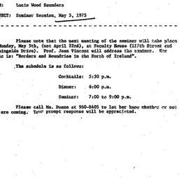 Announcements, 1975-04-10. ...