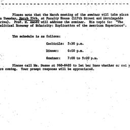 Announcements, 1975-03-12. ...