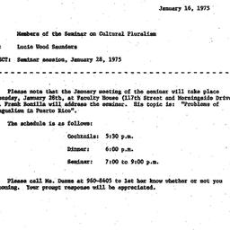 Minutes, 1975-01-16. Cultur...