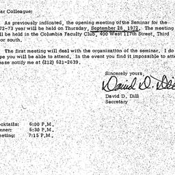 Announcements, 1972-09-25. ...