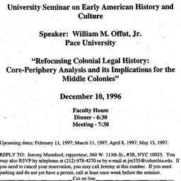 Announcements, 1996-12-10. ...