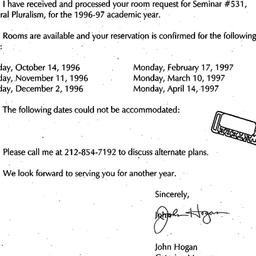Correspondence, 1997-07-10....