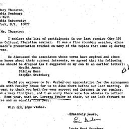 Correspondence, 1986-05-29....