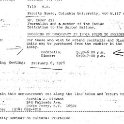 Announcements, 1977-12-14. ...