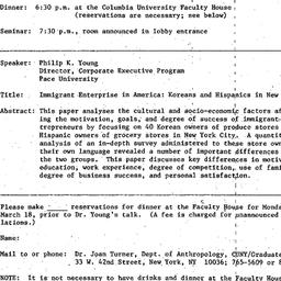 Announcements, 1985-02-25. ...