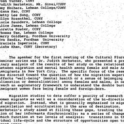 Minutes, 1984-10-01. Cultur...
