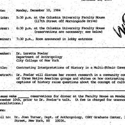Announcements, 1984-11-28. ...