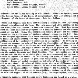 Minutes, 1985-05-06. Cultur...