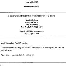 Announcements, 1998-03-27. ...