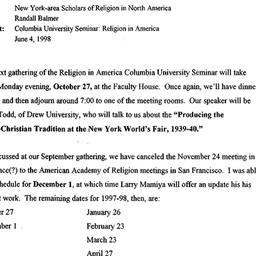 Announcements, 1997-10-27. ...