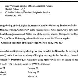 Announcements, 1997-10-27. ...