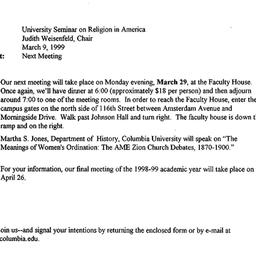Announcements, 1999-03-29. ...