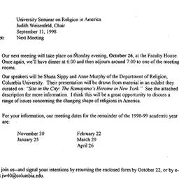 Announcements, 1998-10-26. ...