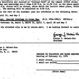 Announcements, 1975-02-11. ...