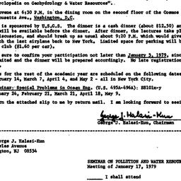 Announcements, 1979-01-17. ...