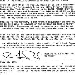 Announcements, 1991-02-05. ...