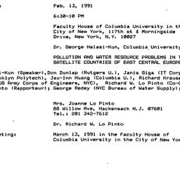 Minutes, 1991-02-13. Pollut...