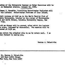 Announcements, 1969-01-15. ...