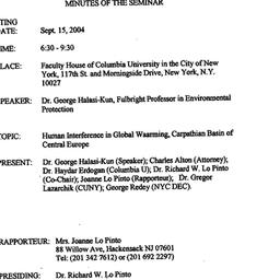 Minutes, 2004-09-15. Pollut...