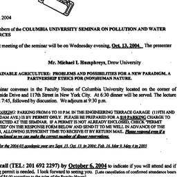 Announcements, 2004-09-17. ...