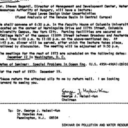 Announcements, 1973-12-05. ...