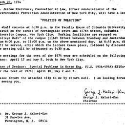 Announcements, 1974-03-20. ...