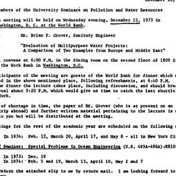 Announcements, 1973-11-20. ...