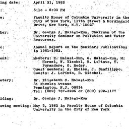 Minutes, 1982-04-22. Pollut...