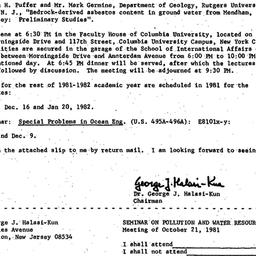 Announcements, 1981-10-21. ...