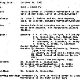 Minutes, 1981-10-22. Pollut...