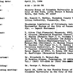 Minutes, 1984-04-12. Pollut...