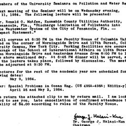 Announcements, 1983-04-11. ...