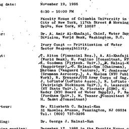 Minutes, 1986-11-19. Pollut...
