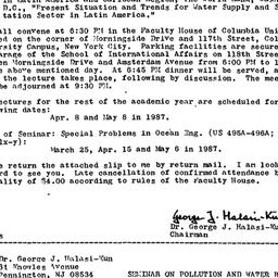 Announcements, 1987-03-18. ...