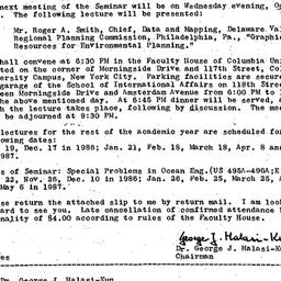 Announcements, 1986-10-15. ...