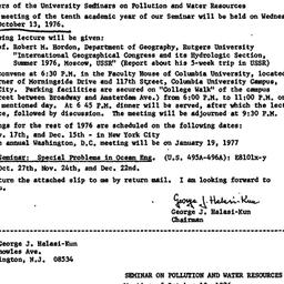 Announcements, 1976-10-13. ...