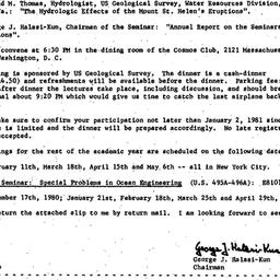 Announcements, 1981-01-14. ...